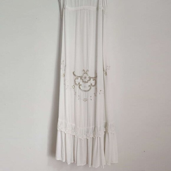Spell & The Gypsy Isla Bonita Embroidered Dress Duster White Size Small - Picture 14 of 16